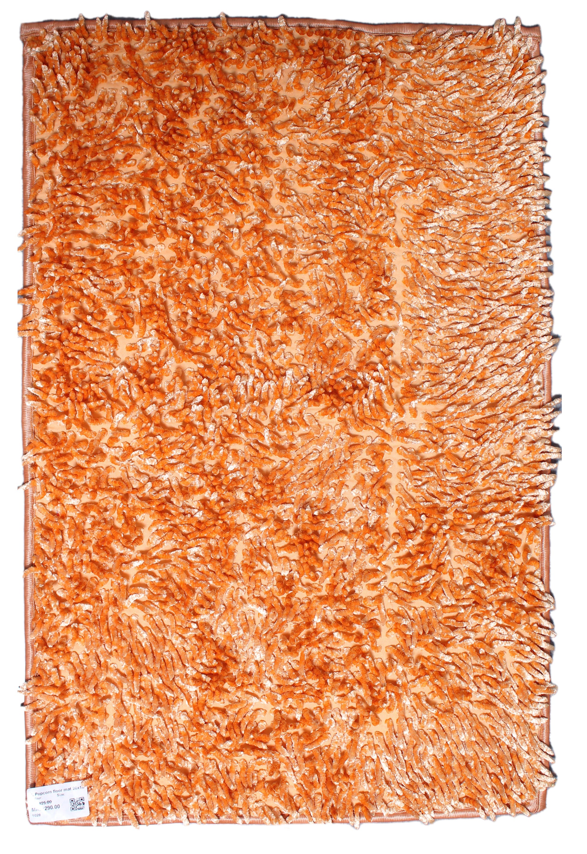 Low Popcorn Floor Mat Orange 26X 18 Inches