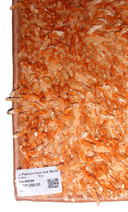 Low Popcorn Floor Mat Orange 26X 18 Inches