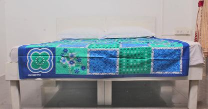 Green Checked Single Bedsheet 60 X 90 Inches