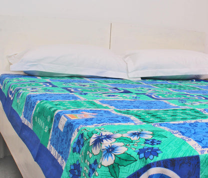 Green Checked Single Bedsheet 60 X 90 Inches