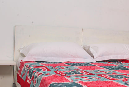 Red Checked  Printed Single Bedsheet 60X90 Inches