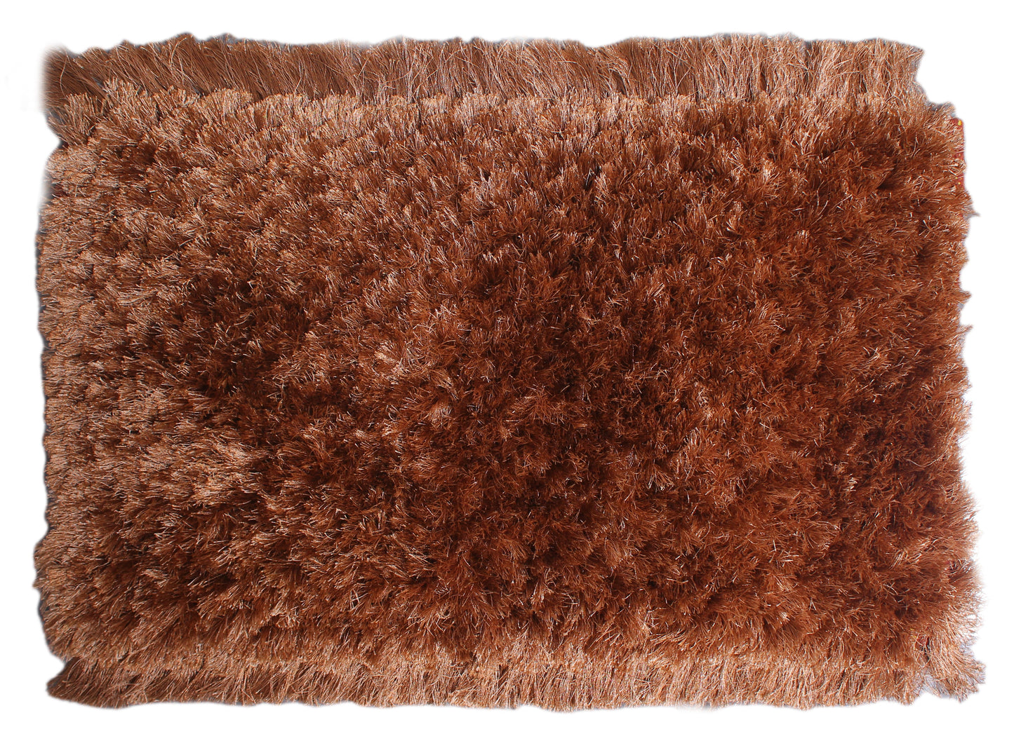 Fancy Poly Cotton Floor Mat Brown 25 X 19 Inches