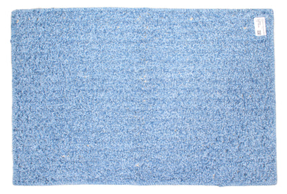 Medium Popcorn Floor Mat Blue Striped 30 X 20 Inches