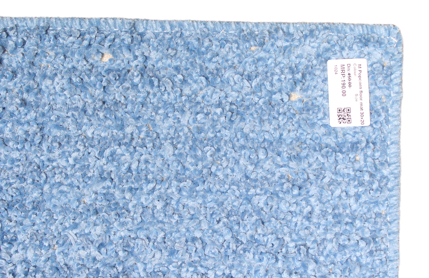 Medium Popcorn Floor Mat Blue Striped 30 X 20 Inches