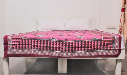 Pink Mickymouse printed Single Bedsheet 60 x 90 Inches