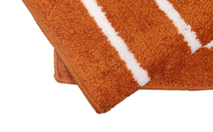 Compressed Popcorn Floor Mat Orange 2Pcs Set 24 X 22 Inches