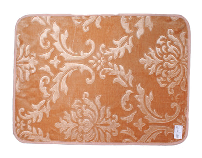 3D Skin Soft Floor Mat Floral Brown 26 X 18 Inches