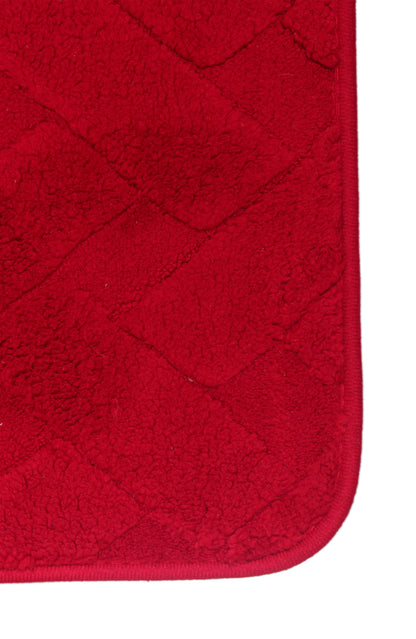 3D Soft Textured Floor Mat Maroon Color 25 X 17 Inches