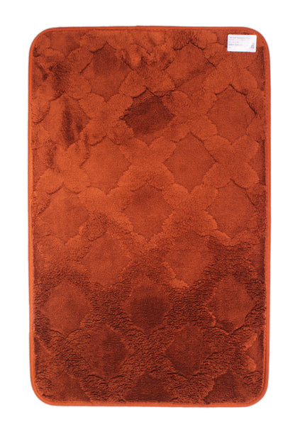 3D Soft Textured Floor Mat Brown Color 25 X 17 Inches